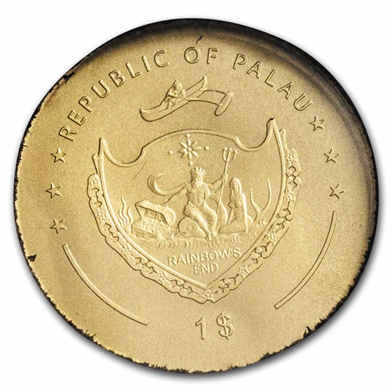 Buy Palau 1/2 gram Gold Golden Soccer Ball Shaped Coin MS70 NGC FDI