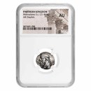 Parthian Empire AR Drachm Mithradates II (121-91 BC) AU NGC