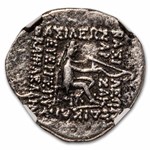 Parthian Empire AR Drachm Mithradates II (121-91 BC) Fine NGC