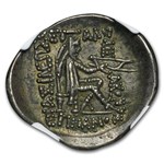 Parthian Empire AR Drachm Mithradates II (121-91 BC) XF NGC