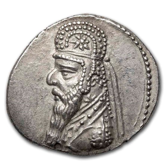 Parthian Empire AR Drachm Mithradates II (121-91 BC) XF Parthian Empire AR Drachm Mithradates II (121-91 BC) XF