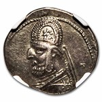 Parthian Empire AR Drachm Mithradates III (87-80 BC) XF NGC