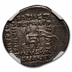 Parthian Empire AR Drachm Mithradates III (87-80 BC) XF NGC