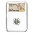 Parthian Empire AR Silver Drachm Phraates IV (38-2 BC) XF NGC