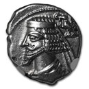 Parthian Empire Phraates IV Silver Drachm (38-2 BC) Ch VF NGC