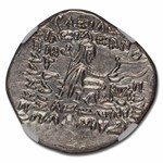 Parthian Empire Phraates IV Silver Drachm (38-2 BC) MS NGC