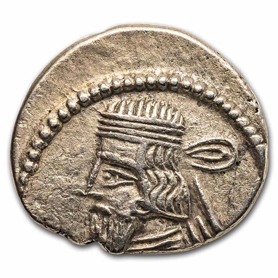 Parthian Empire Silver Drachm Mithradates V (128-147 BC) VF Parthian Empire Silver Drachm Mithradates V (128-147 BC) VF