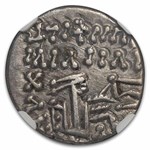 Parthian Empire Silver Drachm Osroes II (190-208 AD) XF NGC