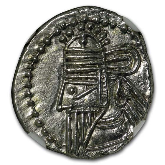 Parthian Empire Silver Drachm Osroes II (190 AD) MS NGC Parthian Empire Silver Drachm Osroes II (190 AD) MS NGC