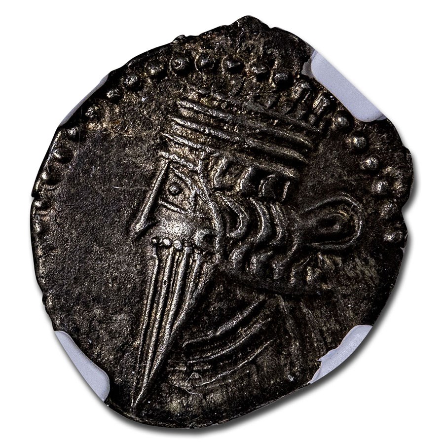 Parthian Empire Silver Drachm Pacorus (78-120 AD) CH XF NGC