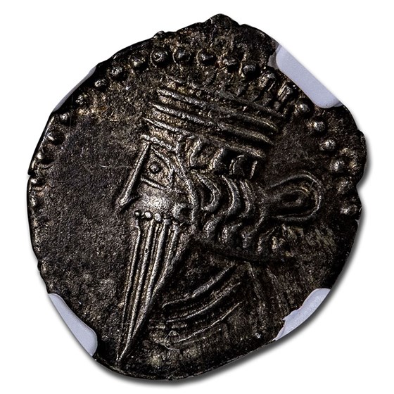 Parthian Empire Silver Drachm Pacorus (78-120 AD) CH XF NGC Parthian Empire Silver Drachm Pacorus (78-120 AD) CH XF NGC