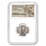 Parthian Empire Silver Drachm Sinatruces (93-69 BC) AU NGC