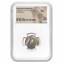 Parthian Empire Silver Drachm Vologases VI (207-222 AD) AU NGC
