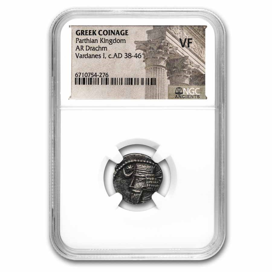 Parthian Empire Vardanes I Tetradrachm (38-46 AD) VF NGC