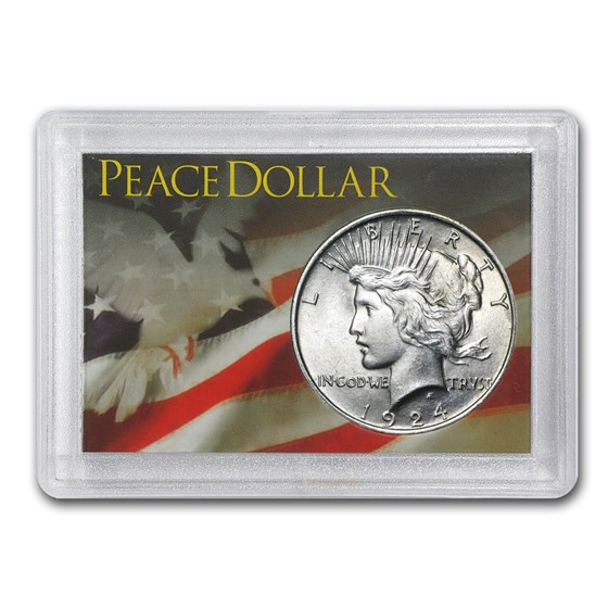 Peace Silver Dollar Harris Holder (Dove & Flag Design) Peace Silver Dollar Harris Holder (Dove & Flag Design)