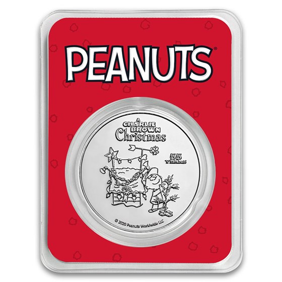 Peanuts® 55 Years of A Charlie Brown Christmas 1 oz Silver in TEP Peanuts® 55 Years of A Charlie Brown Christmas 1 oz Silver in TEP