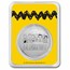 Peanuts® Baseball - Woodstock at Bat 1 oz Colorized Silver