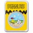 Peanuts® Baseball - Woodstock at Bat 1 oz Colorized Silver