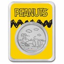 Peanuts® Baseball - Woodstock at Bat 1 oz Silver in TEP