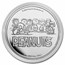 Peanuts® Baseball - Woodstock at Bat 1 oz Silver Proof