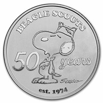Peanuts® Beagle Scouts 50th Anniversary 1 oz Silver Round