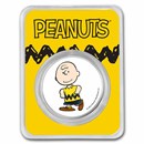 Peanuts® Charlie Brown 1 oz Colorized Silver Round