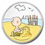 Peanuts® Charlie Brown Builds a Sandcastle 1 oz Colorized Silver