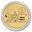 Peanuts® Charlie Brown & Snoopy Christmas 1 oz Gold Round