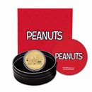 Peanuts® Charlie Brown & Snoopy Christmas 1 oz Gold Round