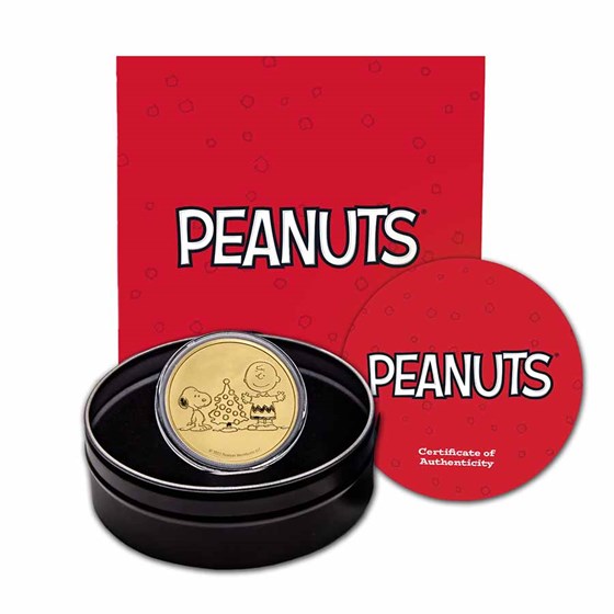 Peanuts® Charlie Brown & Snoopy Christmas 1 oz Gold Round Peanuts® Charlie Brown & Snoopy Christmas 1 oz Gold Round