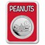 Peanuts® Charlie Brown & Snoopy Christmas 1 oz Silver in TEP