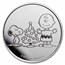 Peanuts® Charlie Brown & Snoopy Christmas 1 oz Silver Proof