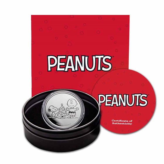 Peanuts® Charlie Brown & Snoopy Christmas 1 oz Silver Proof Peanuts® Charlie Brown & Snoopy Christmas 1 oz Silver Proof