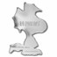 Peanuts® Colorized Woodstock Shaped 1 oz Silver