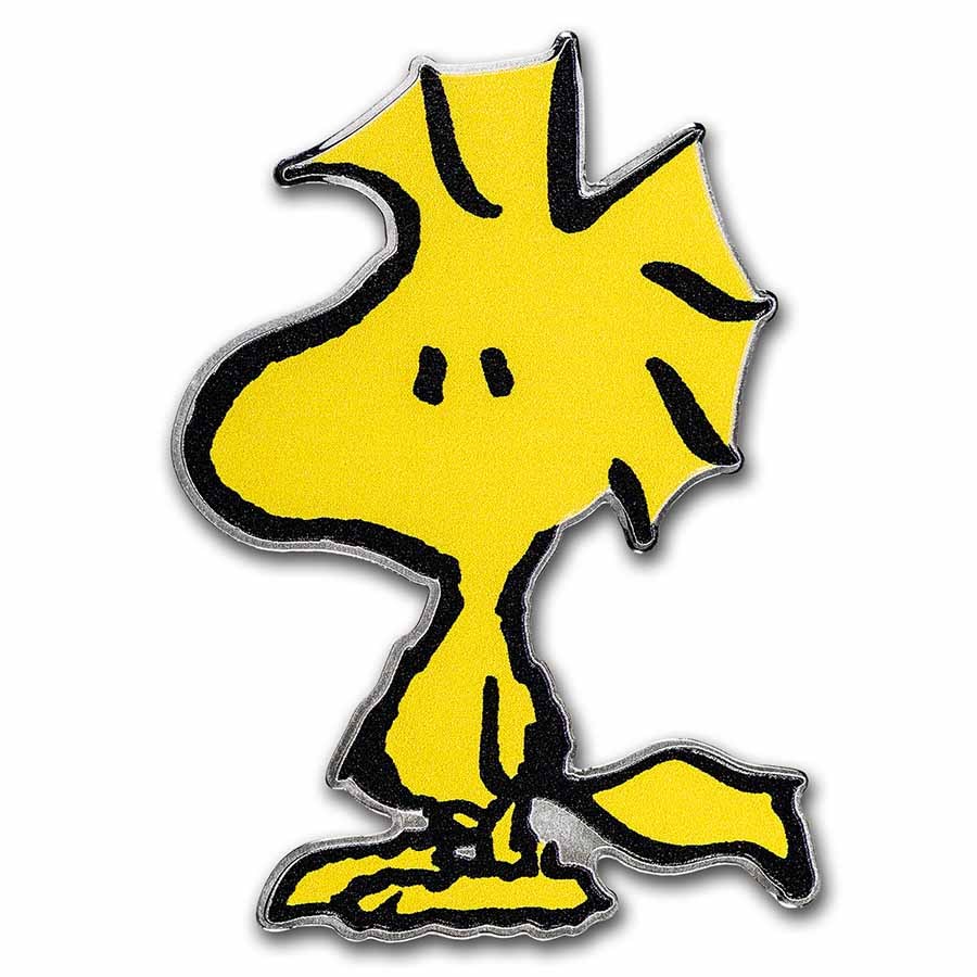 Peanuts® Colorized Woodstock Shaped 1 oz Silver