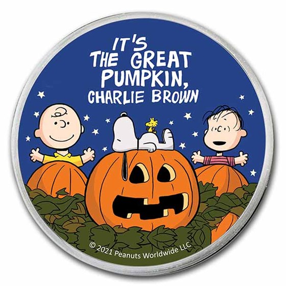 2020 Peanuts Charlie Brown 70th Anniversary 1 Oz .999 Silver Proof Coin – S/N Of 70 (Christmas Design)