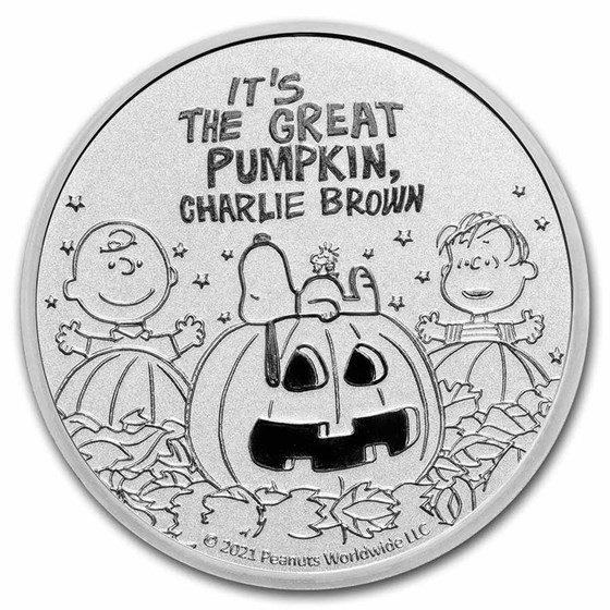 Peanuts® Great Pumpkin 55th Anniversary 1 oz Silver Round