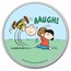 Peanuts® Lucy Pulls the Football 1 oz Colorized Silver