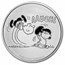 Peanuts® Lucy Pulls the Football 1 oz Silver in TEP