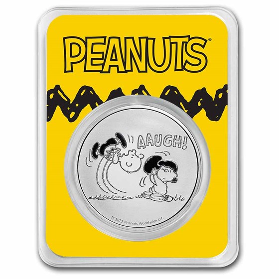 Peanuts® Lucy Pulls the Football 1 oz Silver in TEP Peanuts® Lucy Pulls the Football 1 oz Silver in TEP