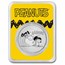Peanuts® Lucy Pulls the Football 1 oz Silver in TEP