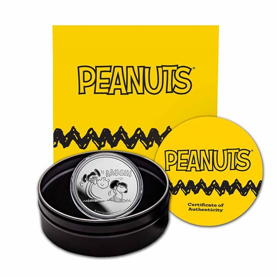 Peanuts® Lucy Pulls the Football 1 oz Silver Proof Peanuts® Lucy Pulls the Football 1 oz Silver Proof