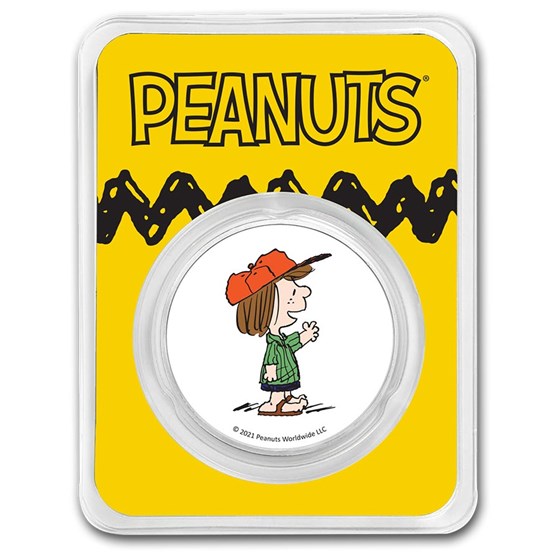 Peanuts® Peppermint Patty 1 oz Colorized Silver Round