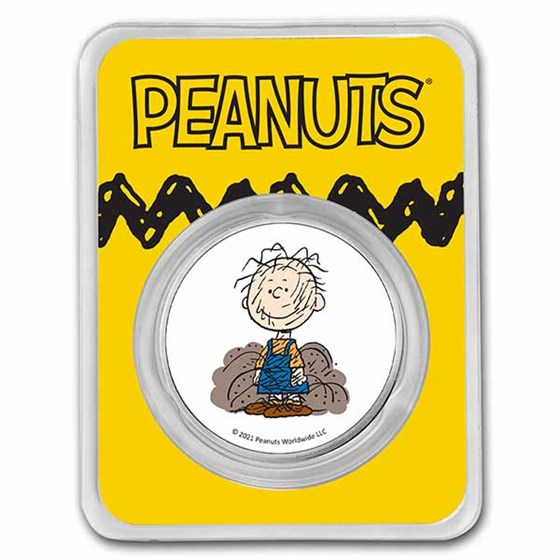 Peanuts® Pig-Pen 1 oz Colorized Silver Round in TEP