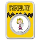 Peanuts® Sally Brown 1 oz Colorized Silver Round