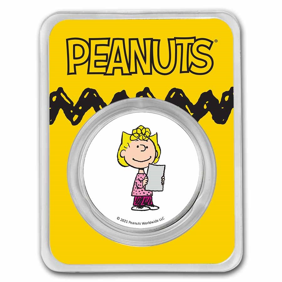 Peanuts® Sally Brown 1 oz Colorized Silver Round