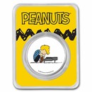 Peanuts® Schroeder 1 oz Colorized Silver Round in TEP