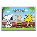 Peanuts® Set of 3 Character Shaped 1 oz Colorized Silver Pieces