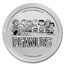Peanuts® Snoopy and Charlie Brown Valentine 1 oz Silver Round