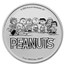 Peanuts® Snoopy and Charlie Brown Valentine 1 oz Silver Round
